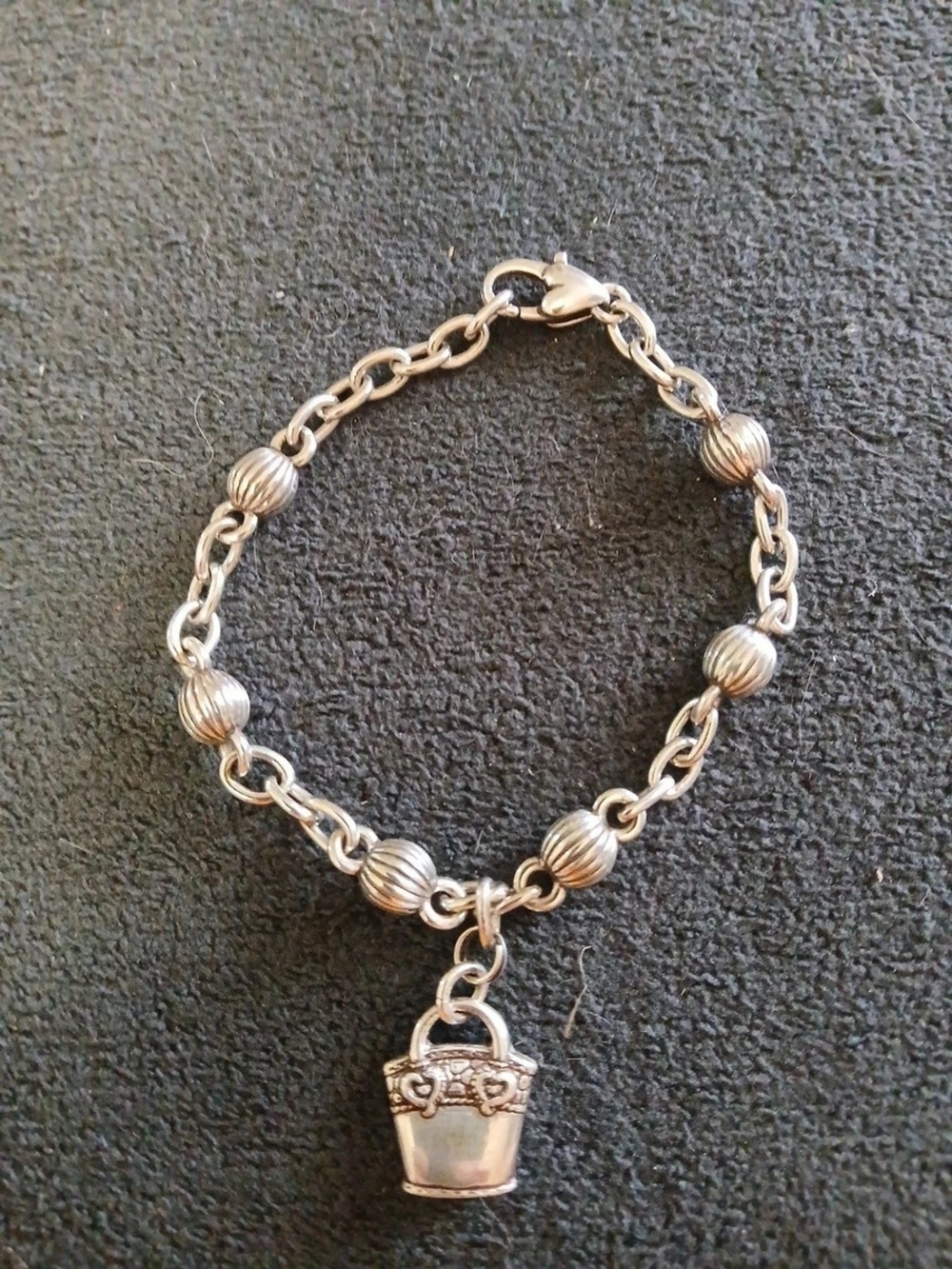 Brighton Vintage silver-plated handbag charm Bracelet